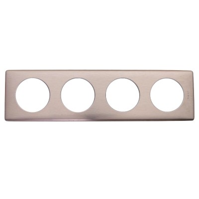 Legrand - Plaque Céliane - Métal - 4 postes - Copper - Réf : 068994