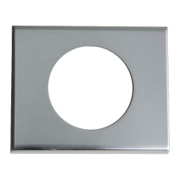 Legrand - Plaque Céliane - Matières - 1 poste - Inox Brossé - Réf : 069101