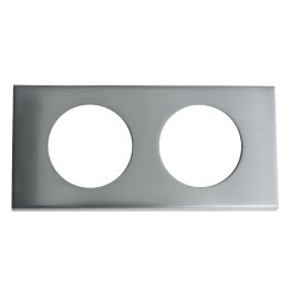 Legrand - Plaque Céliane - Matières - 2 postes - Inox Brossé - Réf : 069102