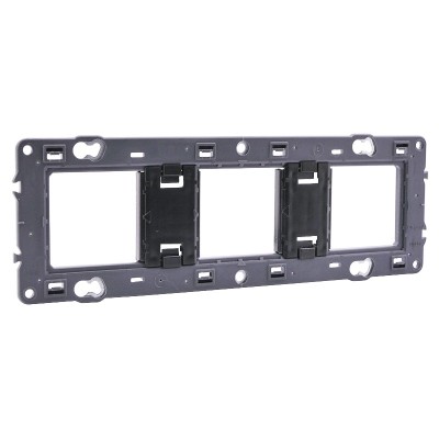 Legrand - Support pour fixation à vis Batibox - montage horiz/vert -pour 3 postes -6/8 mod - Réf : 080253