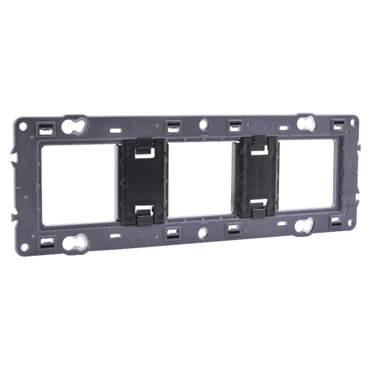 Legrand - Support pour fixation à vis Batibox - montage horiz/vert -pour 3 postes -6/8 mod - Réf : 080253