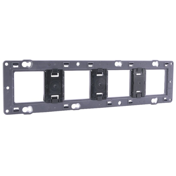 Legrand - Support pour fixation à vis Batibox - montage horiz/vert - pour 4 postes -10 mod - Réf : 080254