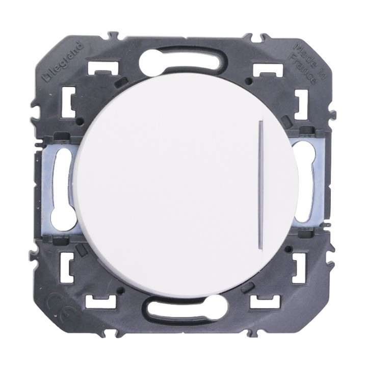 Legrand - Interrupteur ou va-et-vient avec voyant lumineux dooxie 10AX 250V~ finition blanc - Réf : 600011