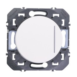 Legrand - Poussoir simple avec voyant lumineux dooxie 6A 250V~ finition blanc - Réf : 600016