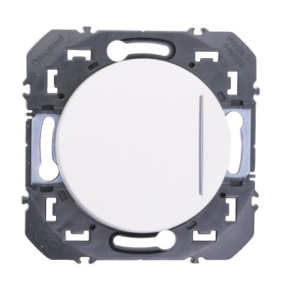 Legrand - Poussoir simple avec voyant lumineux dooxie 6A 250V~ finition blanc - Réf : 600016