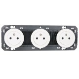 Legrand - Triple prise de courant 2P+T Surface dooxie 16A précâblées finition blanc - Réf : 600333