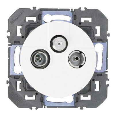 Legrand - Prise TV-R-SAT 1 câble dooxie finition blanc - Réf : 600353