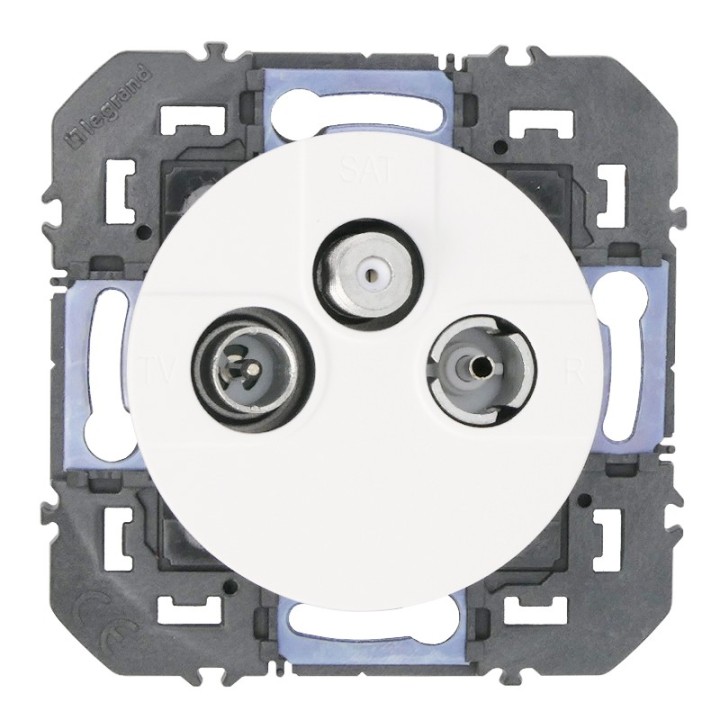 Legrand - Prise TV-R-SAT 1 câble dooxie finition blanc - Réf : 600353