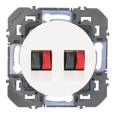 Legrand - Prise haut-parleur double dooxie finition blanc - Réf : 600382