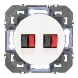 Legrand - Prise haut-parleur double dooxie finition blanc - Réf : 600382
