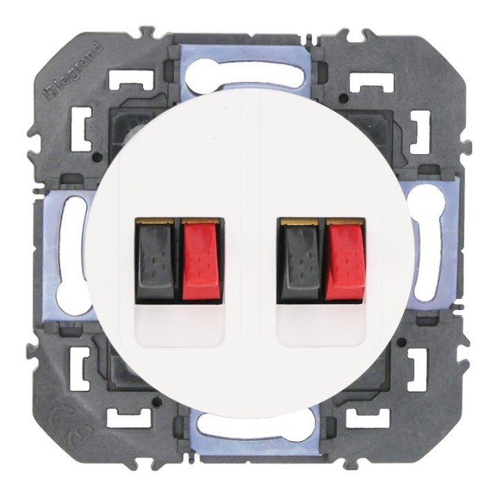 Legrand - Prise haut-parleur double dooxie finition blanc - Réf : 600382