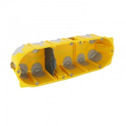 Legrand - Boîte multipostes Prog. Ecobatibox - 3 postes - 6/8 modules - prof. 50 mm - Réf : 080033