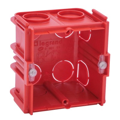 Legrand - Boîte monoposte Batibox - maçonnerie - carrée associable - prof. 50 - Réf : 080151