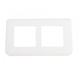 Plaque de finition double ivoire Mozaic Legrand 77262