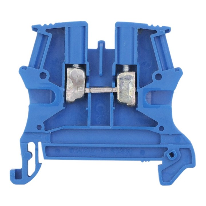 Legrand - Bloc jonction Viking 3 à vis - 1 jonction/1 entrée/1 sortie - bleu - pas 6 - Réf: 037101