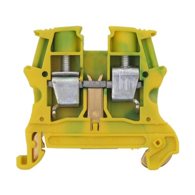 Legrand - Bloc jonction Viking 3 à vis - 1 jonction - 1entrée/1 sortie - vert/jaune - pas 10 - Réf: 037173