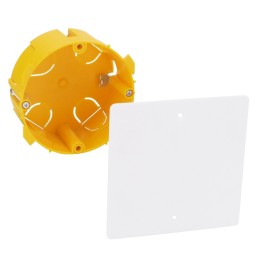 Legrand - Boîte pour dérivation Batibox cloisons sèches Ø85x40mm couvercle 100x100mm - Réf : 089371