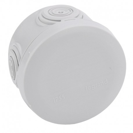 Legrand Plexo - Boîte de dérivation ronde Plexo Ø60mm hauteur 40mm - gris RAL7035 - Réf : 092001