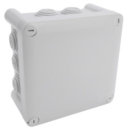 Legrand Plexo - Bte carrée 130x130x74 étanche gris - embout (10) - IP55/IK07 - 650°C - Réf : 092032