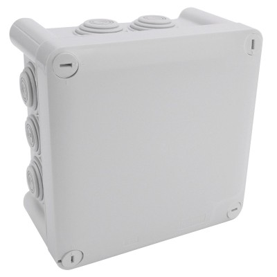 Legrand Plexo - Bte carrée 130x130x74 étanche gris - embout (10) - IP55/IK07 - 650°C - Réf : 092032