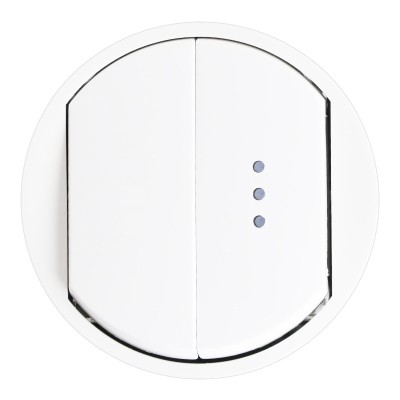 Legrand Céliane - Enjoliveur large pour Double Va-et-Vient ou Poussoir dont un à Voyant - Blanc - Réf : 06800(2)(4)