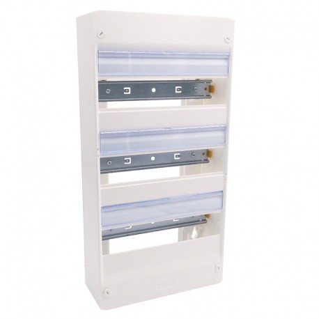 Tableau électrique 3 rangées 39 modules Legrand 401333 porte blanche 401213