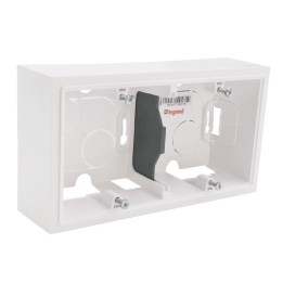 Legrand - Cadre saillie 2 postes dooxie finition blanc - Réf : 600042