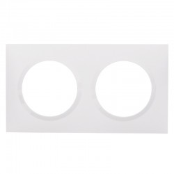 Legrand - Plaque carrée dooxie 2 postes finition blanc - Réf : 600802