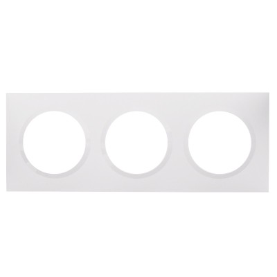 Legrand - Plaque carrée dooxie 3 postes finition blanc - Réf : 600803