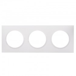 Legrand - Plaque carrée dooxie 3 postes finition blanc - Réf : 600803