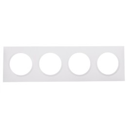Legrand - Plaque carrée dooxie 4 postes finition blanc - Réf : 600804