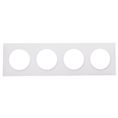 Legrand - Plaque carrée dooxie 4 postes finition blanc - Réf : 600804