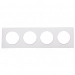 Legrand - Plaque carrée dooxie 4 postes finition blanc - Réf : 600804