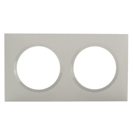 Legrand - Plaque carrée dooxie 2 postes finition plume - Réf : 600822