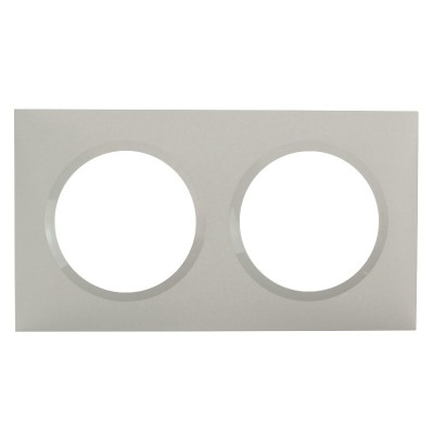 Legrand - Plaque carrée dooxie 2 postes finition plume - Réf : 600822