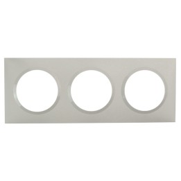 Legrand - Plaque carrée dooxie 3 postes finition plume - Réf : 600823