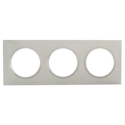 Legrand - Plaque carrée dooxie 3 postes finition plume - Réf : 600823