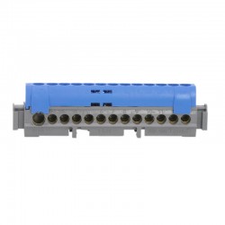 Legrand - Bornier de répartition IP 2X - neutre - 1 connexion 6 à 25 mm² - bleu - L 113 mm - Réf : 04844