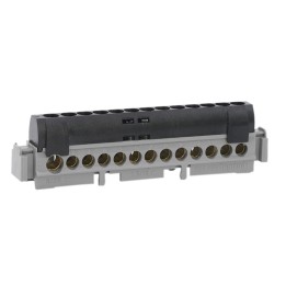 Legrand - Bornier de répartition IP 2X - Phase - 1 connexion 6 à 25 mm² - noir - L 113 mm - Réf : 04854