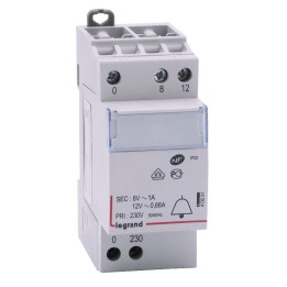 Legrand - Transformateur Sonnerie 230 / 12-8 V Modulaire - Réf : 413091