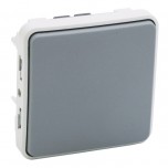 Legrand - Interrupteur ou va-et-vient Plexo composable IP55 10AX 250V - gris - Réf : 069511