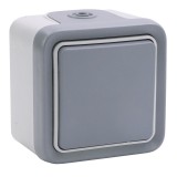 Legrand - Interrupteur ou va-et-vient Plexo complet IP55 saillie 10AX 250V - gris - Réf : 069711