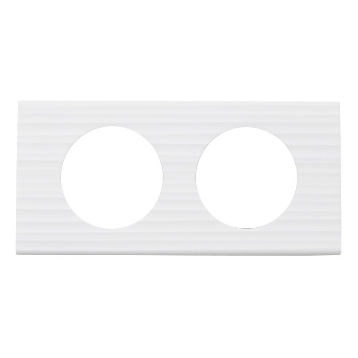 Legrand - Plaque Céliane Matières 2 postes - finition Corian® Cannelé - Réf : 069012