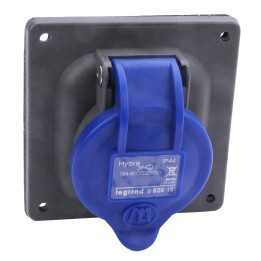 Legrand - Prise à entraxes unifiés Hypra IP44 16A - 200V~ à 250V~ - 2P+T - plastique - Réf : 052018