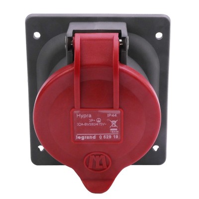 Legrand - Prise à entraxes unifiés fixe Hypra IP44 32A - 380V~ à 415V~ - 3P+T - plastique - Réf : 052919