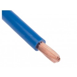 Fil H07  V-K (Souple) 6 mm² - Coupe au mètre - Bleu - Réf : HO7-VK6bleu