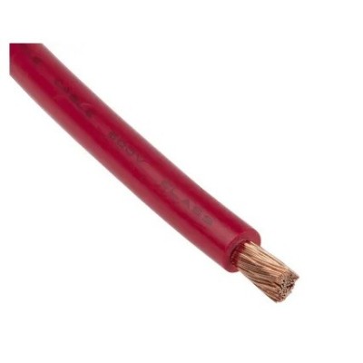 Fil H07  V-K (Souple) 6 mm² - Coupe au mètre - Rouge - Réf : HO7-VK6rouge