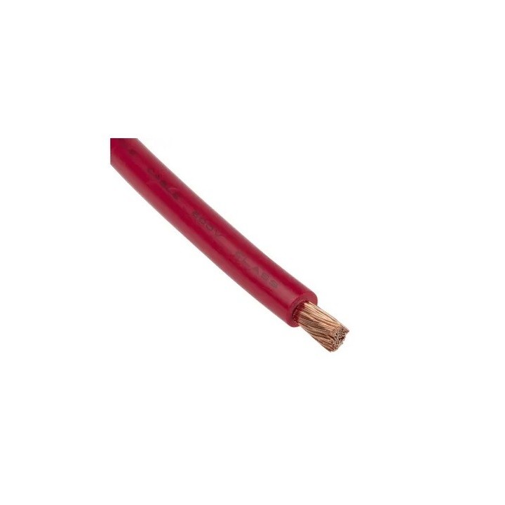 Fil H07  V-K (Souple) 6 mm² - Coupe au mètre - Rouge - Réf : HO7-VK6rouge