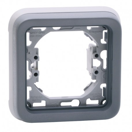 Legrand - Support plaque 1 poste Plexo composable IP55 - gris - Réf : 069681