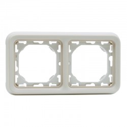 Legrand - Support plaque 2 postes horizontaux Plexo composable IP55 - blanc - Réf : 069694